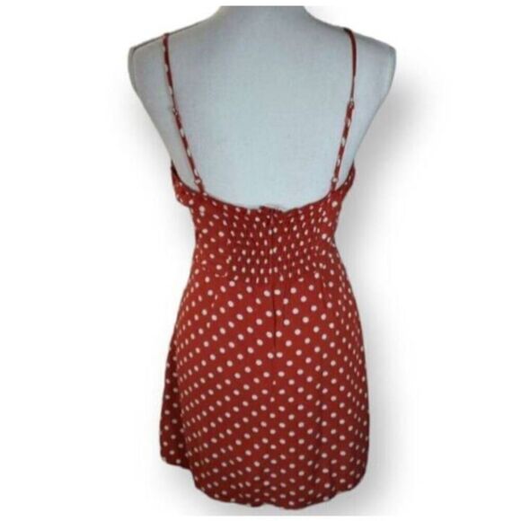 SKY AND SPARROW BRICK & CREAM/WHITE POLKA-DOT DRESS SZ.XL EUC. - Picture 6 of 9